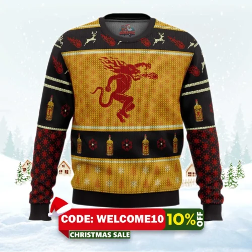 fireball cinnamon whisky ugly christmas sweater 1