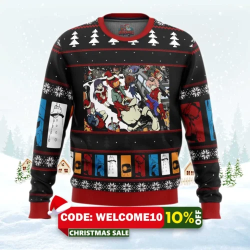 flcl fooly cooly holidays ugly christmas sweater 1