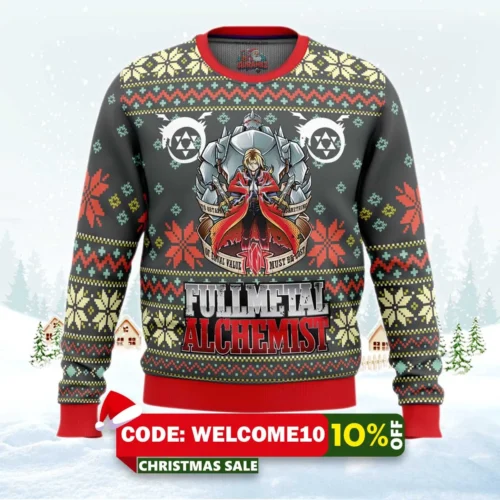 fullmetal alchemist alt ugly christmas sweater 1
