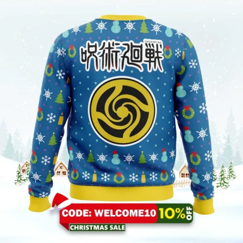 Fun Walk Jujutsu Kaisen Ugly Christmas Sweater 1 fun walk jujutsu kaisen ugly christmas sweater 2