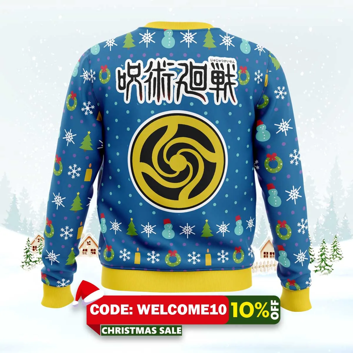 fun walk jujutsu kaisen ugly christmas sweater 2 fun walk jujutsu kaisen ugly christmas sweater 2