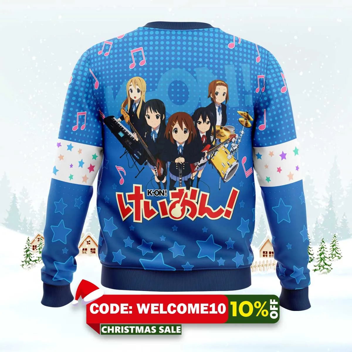 funny christmas band k on! ugly christmas sweater 2 funny christmas band k on! ugly christmas sweater 2