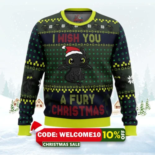 fury christmas toothless ugly christmas sweater 1
