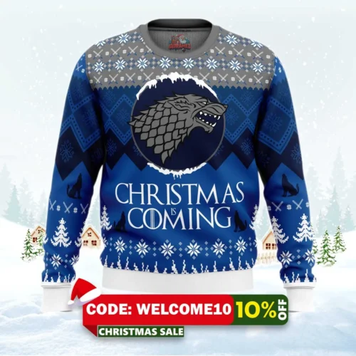 game of thrones christmas is coming ugly christmas sweater 1