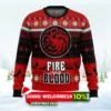 game of thrones fire and blood ugly christmas sweater 1