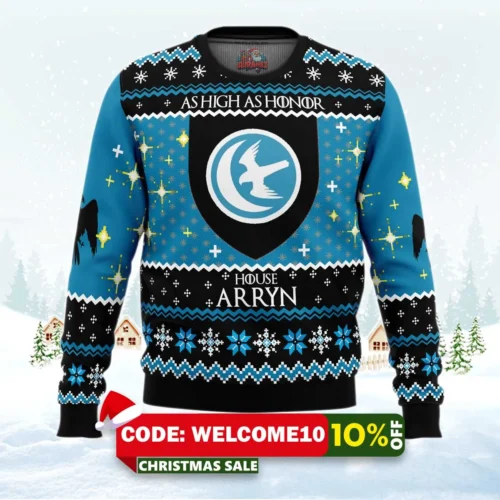 game of thrones house arryn ugly christmas sweater 1