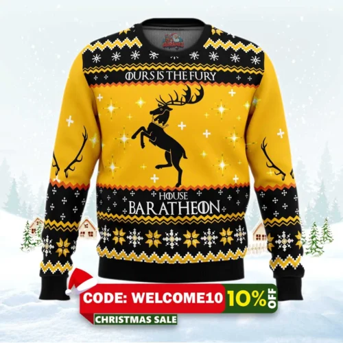 game of thrones house baratheon ugly christmas sweater 1