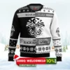 game of thrones house black and white ugly christmas sweater 1