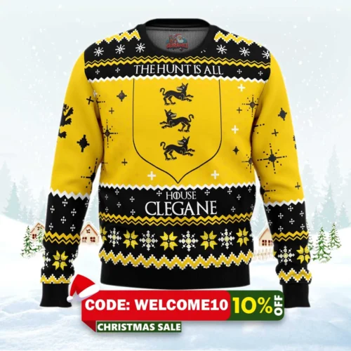 game of thrones house clegane ugly christmas sweater 1