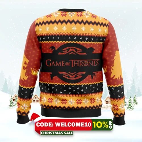 game of thrones house lannister ugly christmas sweater 2