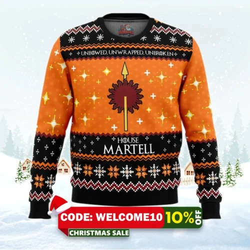 game of thrones house martell ugly christmas sweater 1