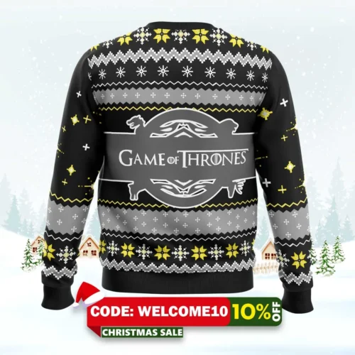 game of thrones house stark ugly christmas sweater 2
