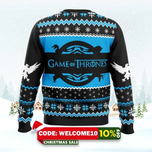 game of thrones night's watch ugly christmas sweater 2