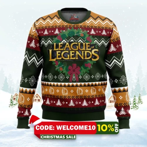 game on christmas league of legends ugly christmas sweater 1