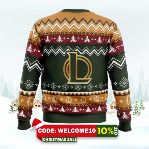 game on christmas league of legends ugly christmas sweater 2