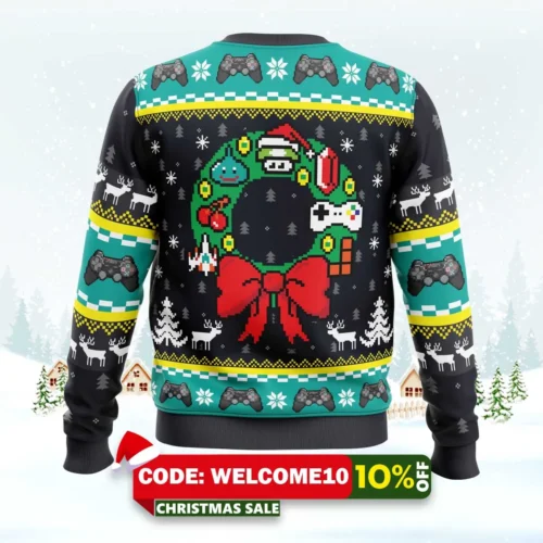 game on gamer ugly christmas sweater 2