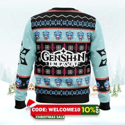 ganyu genshin impact ugly christmas sweater 2