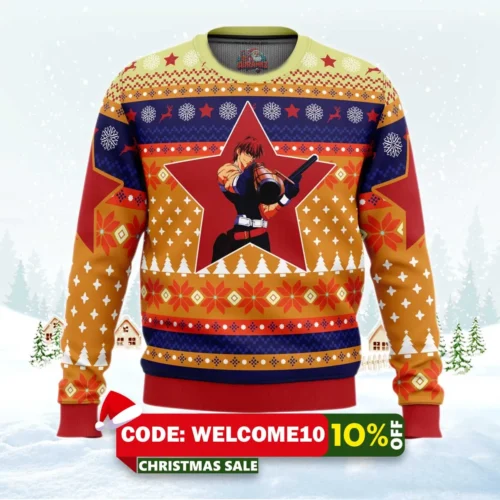 gene starwind outlaw star ugly christmas sweater 1