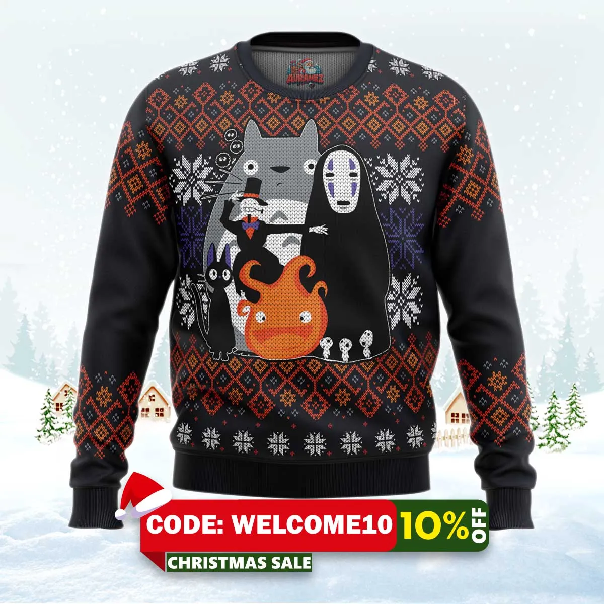 ghibli miyazaki ugly christmas sweater 1 ghibli miyazaki ugly christmas sweater 1