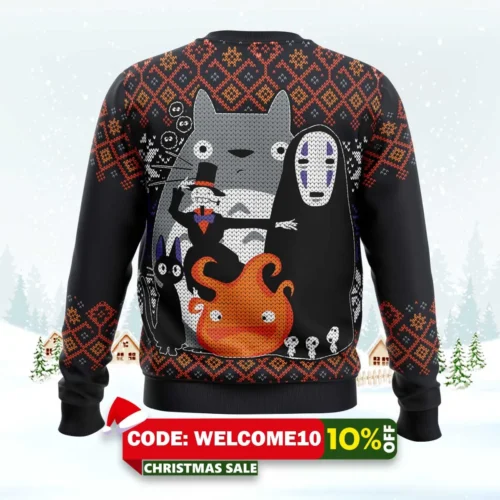 Ghibli Miyazaki Ugly Christmas Sweater 1 ghibli miyazaki ugly christmas sweater 2