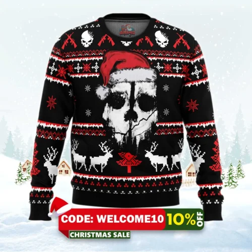 ghost call of duty ugly christmas sweater 1
