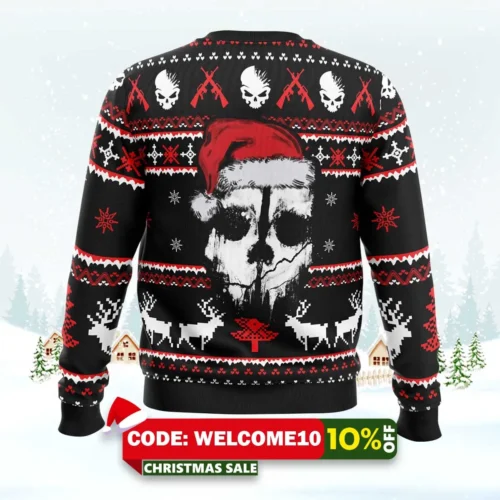 ghost call of duty ugly christmas sweater 2