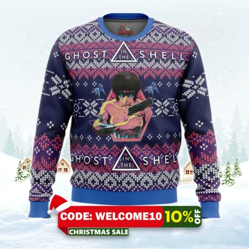 ghost in the shell alt ugly christmas sweater 1