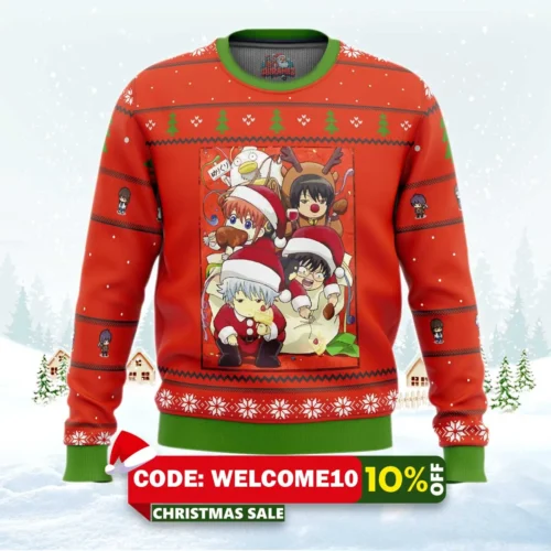 gintama holiday christmas sweater 1