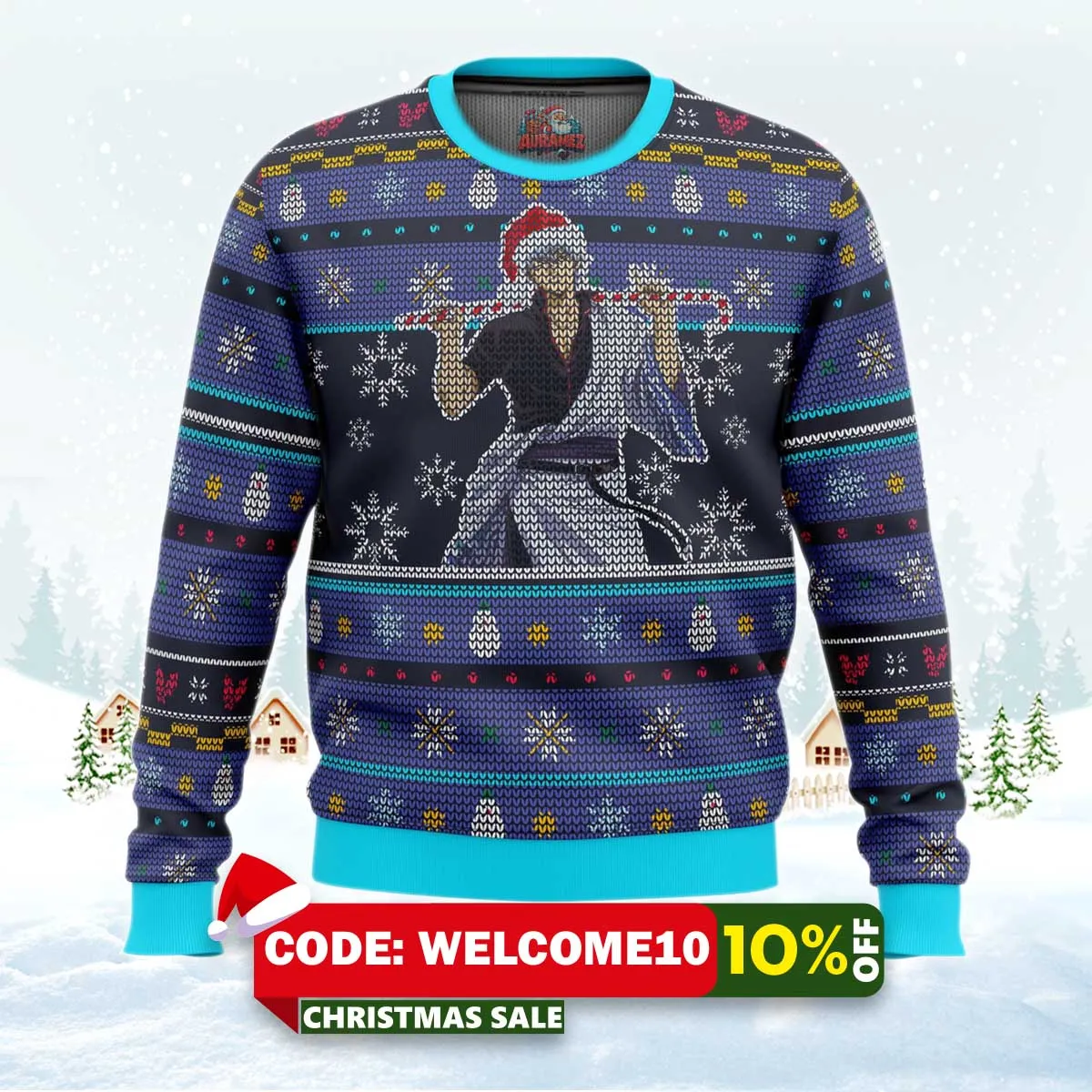 gintama sakata gintoki ugly christmas sweater 1 gintama sakata gintoki ugly christmas sweater 1