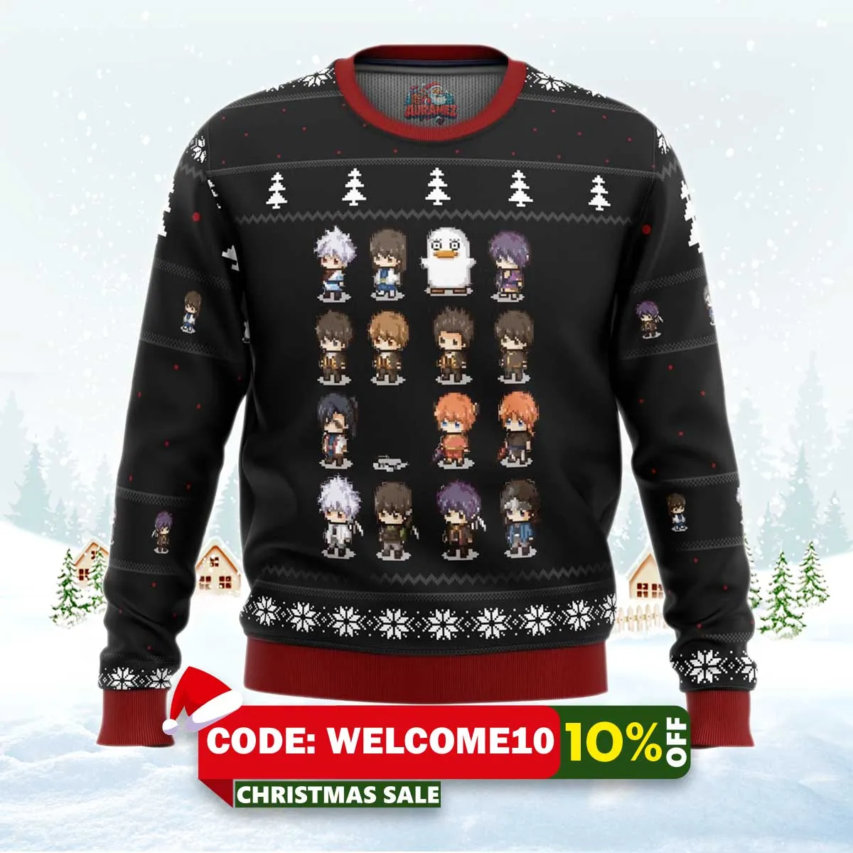 gintama sprites ugly christmas sweater 1 gintama sprites ugly christmas sweater 1