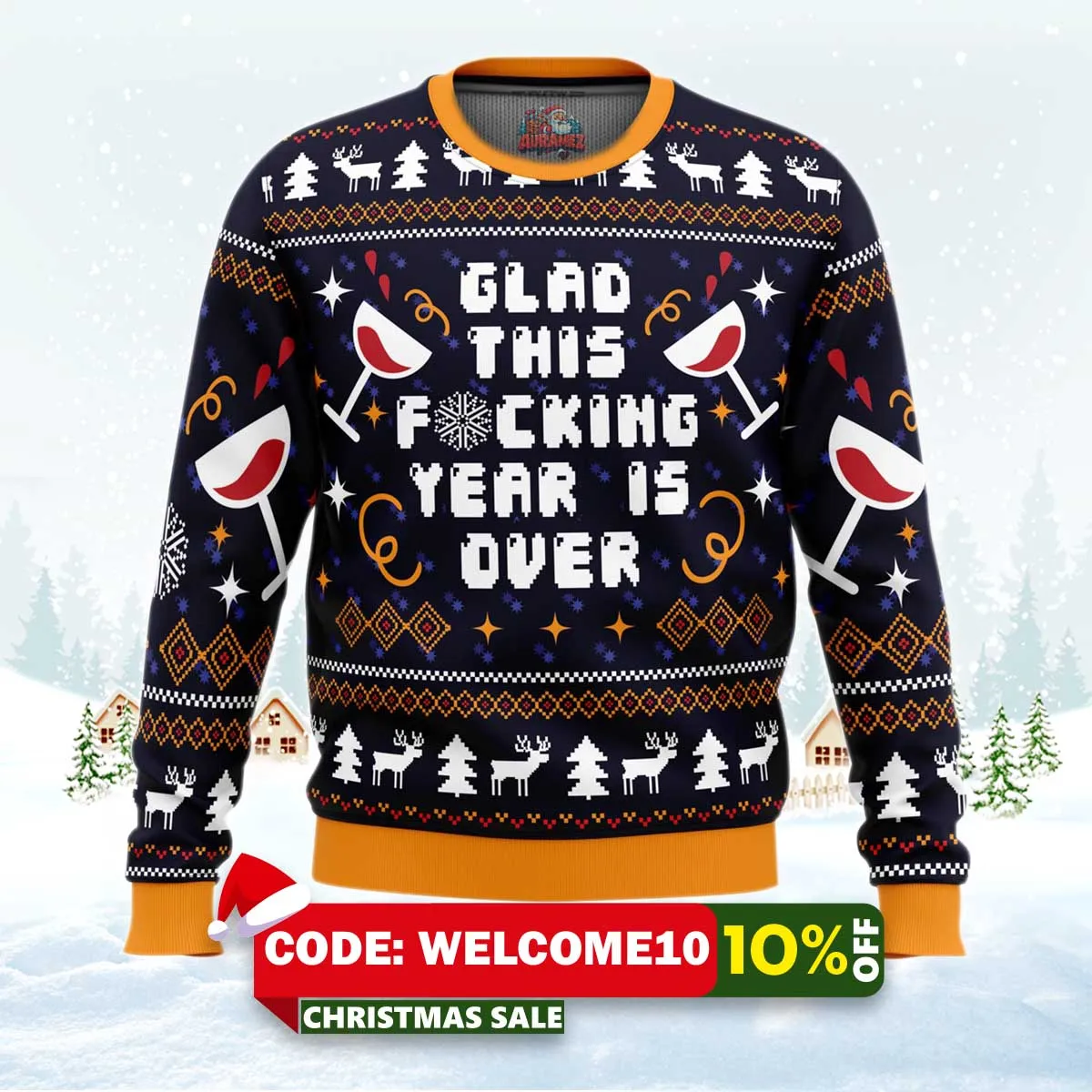 glad this fucking year is over pop culture ugly christmas sweater 1 glad this fucking year is over pop culture ugly christmas sweater 1