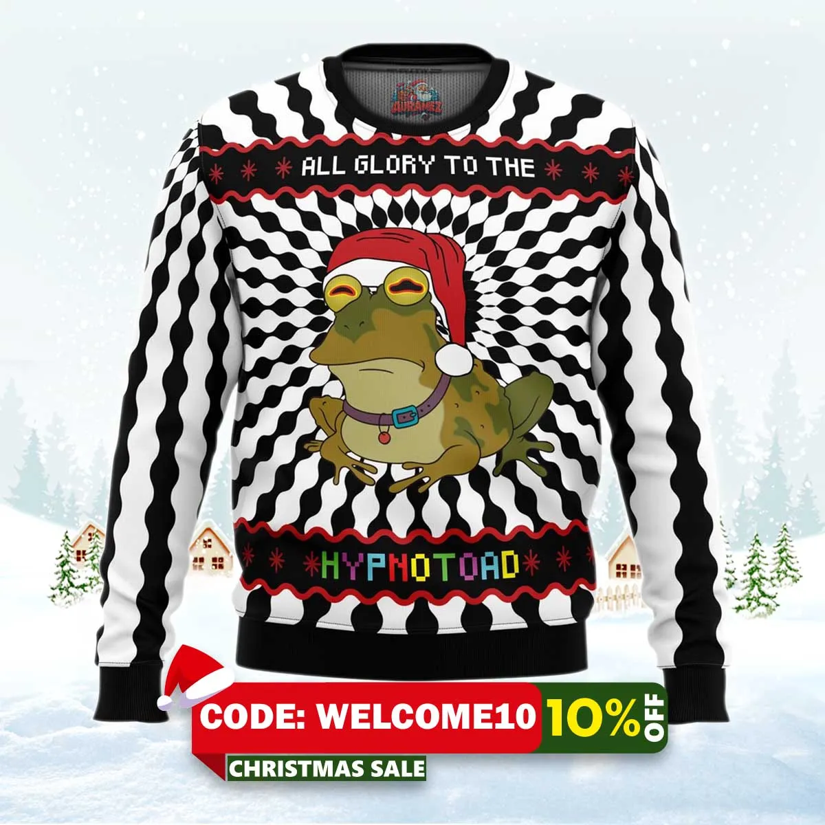 glory to the hypnotoad ugly christmas sweater 1 glory to the hypnotoad ugly christmas sweater 1