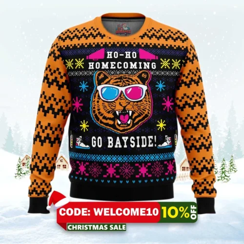 go bayside saved by the bell ugly christmas sweater 1