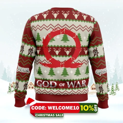 god of christmas god of war ugly christmas sweater 2