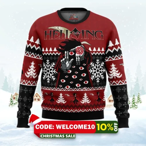 god with us hellsing ugly christmas sweater 1