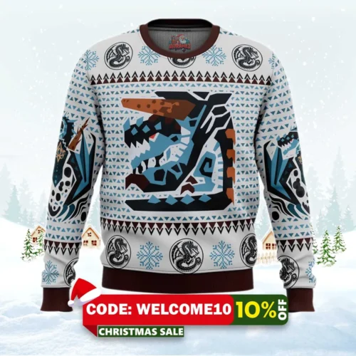 gogmazios monster hunter ugly christmas sweater 1