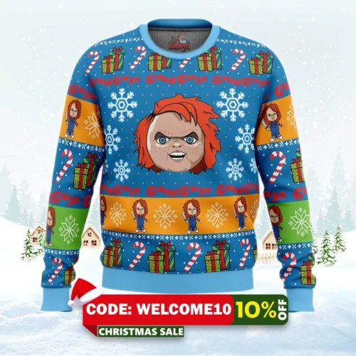 good guys chucky ugly christmas sweater 1
