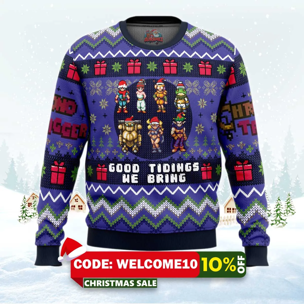 good tidings we bring chrono trigger ugly christmas sweater 1 good tidings we bring chrono trigger ugly christmas sweater 1