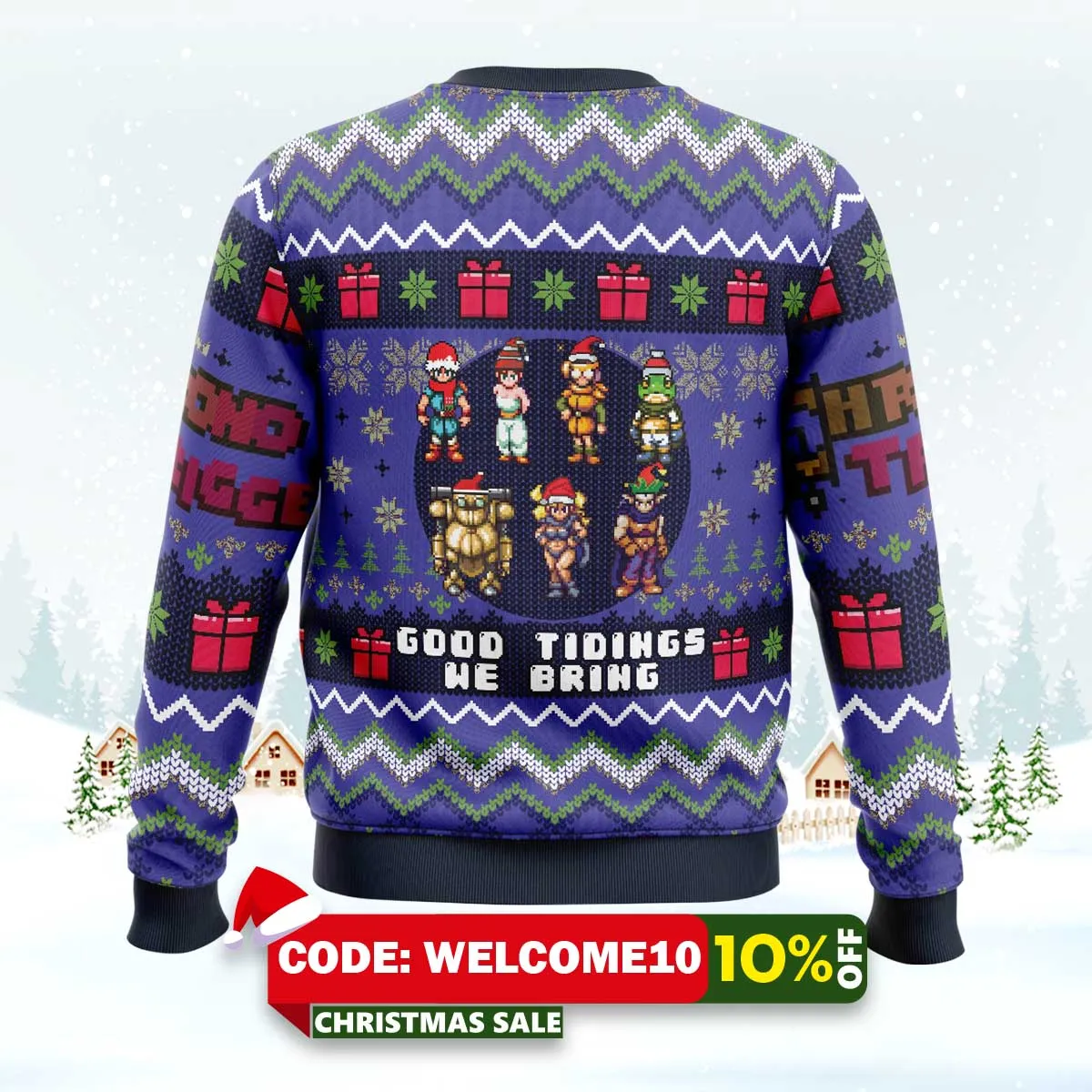 good tidings we bring chrono trigger ugly christmas sweater 2 good tidings we bring chrono trigger ugly christmas sweater 2