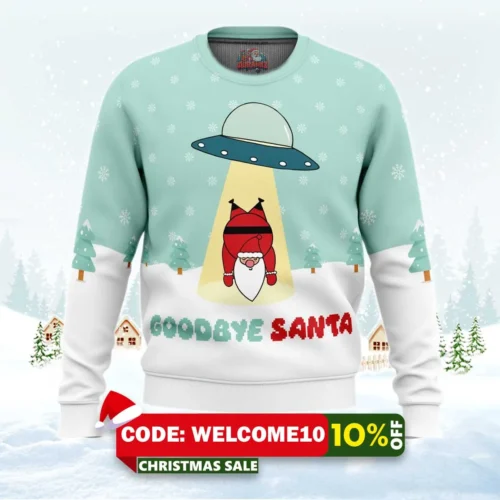 goodbye santa ugly christmas sweater 1