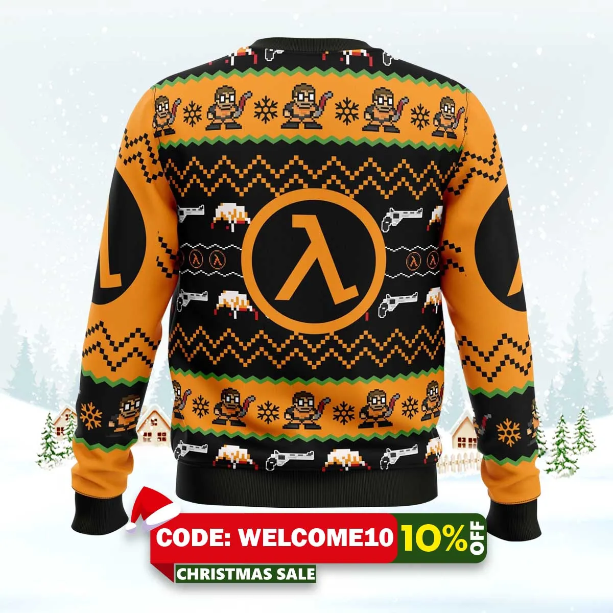 gordon freeman half life ugly christmas sweater 2 gordon freeman half life ugly christmas sweater 2