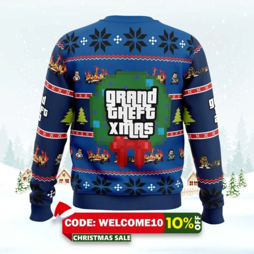 Grand Theft Xmas Gta Grand Theft Auto Ugly Christmas Sweater 1 grand theft xmas gta grand theft auto ugly christmas sweater 2