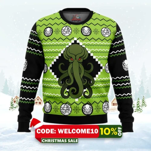 grinch cactus ugly christmas sweater 1