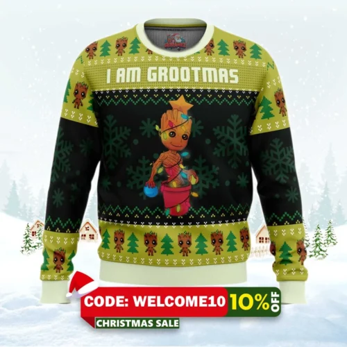 grootmas guardians of the galaxy ugly christmas sweater 1