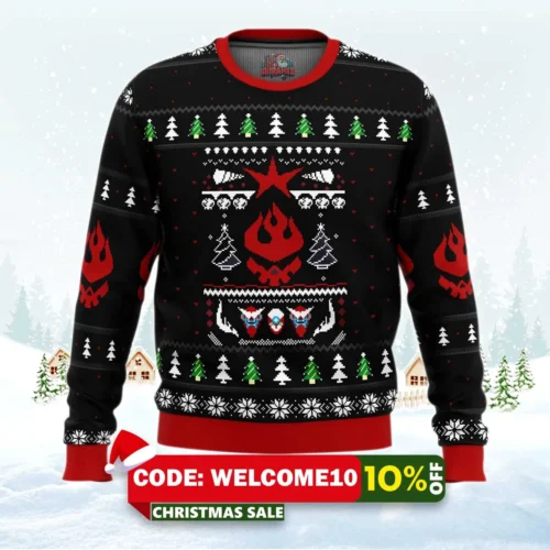 gurren lagann logo ugly christmas sweater 1