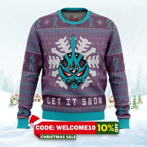 guyver let it snow ugly christmas sweater 1
