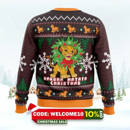 hakuna matata lion king ugly christmas sweater 2