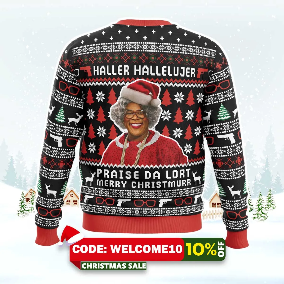 haller hallelujer praise the lort merry christmurr a madea christmas ugly christmas sweater 2 haller hallelujer praise the lort merry christmurr a madea christmas ugly christmas sweater 2
