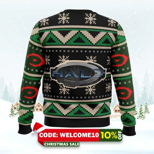 halo ugly christmas sweater 2
