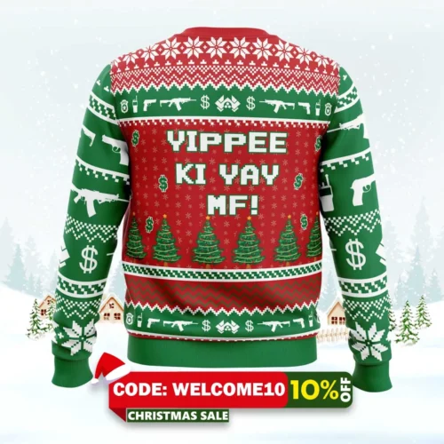 hans gruber die hard ugly christmas sweater 2